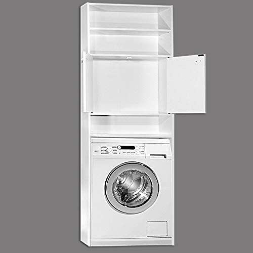 Bathroom Cabinet Washing Machine Cupboard White 2 Doors - Free Delivery Nationwide