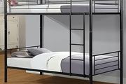 Sturdy Metal Bunk Bed Frame , black