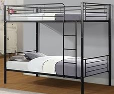Sturdy Metal Bunk Bed Frame , black