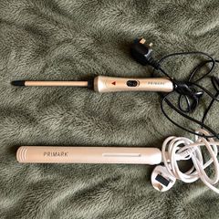 Hair staightener and Curling wand Set - Rose Gold