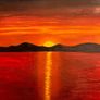 Oil painting picture of the red sea sunset 2 Image 2
