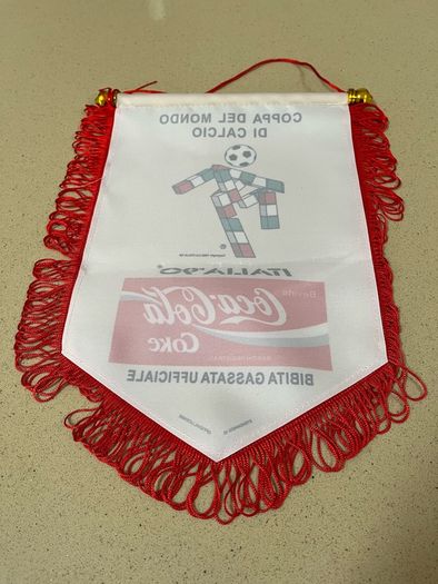 Coca Cola Italy 90 World Cup Pennant