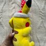Pokemon Holiday Pikachu Red Santa Hat with Stars Plush Christmas Used Please look at the pictures Image 7