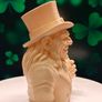 3D Printed Leprechaun Holding Gold Coin Bust Image 3
