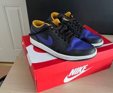 Mens Nike Air Jordan 1 Low "Dark Concord" - 553558 075 - Black Dark Concord Taxi