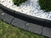 Lawn Edging - Flexible Garden Edging Border for Grass Lawns - Pathways - Raised Borders - Artificial Grass - Grey - 6 x 1m Lengths