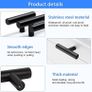 15 Pcs Black Cabinet Handles,T Bar Handle Stainless Steel Cabinet Knobs Single Hole Pulls Drawer Pulls Small Drawer Handles T Handles for Cupboard,Bathroom,Wardrobe,Drawer 50mm/2 Inch Long (FREE POSTAGE) Image 5