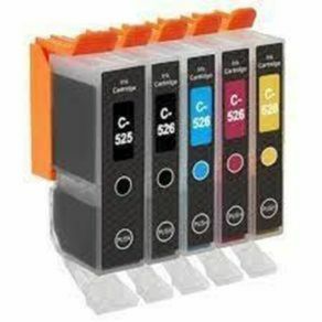 Set of 5 Ink Cartridges Canon PGI-525 & CLI-526