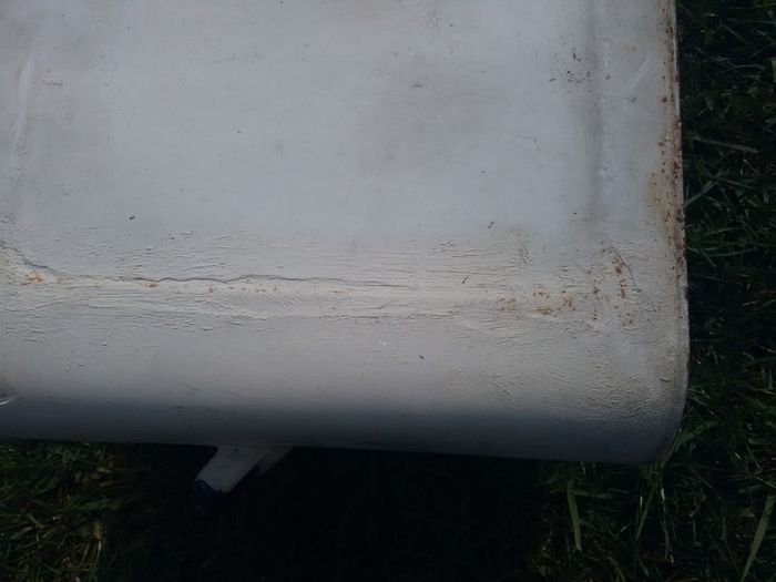Vintage Enamel Bread / Storage Bin Crock Kitchenalia