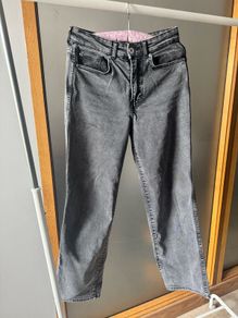 H&M Grey Straight Fit Jeans - Size 34