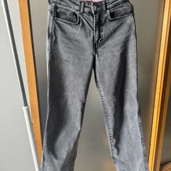 H&M Grey Straight Fit Jeans - Size 34
