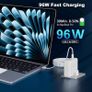96W USB C Charger, for MacBook Pro 16, 15, 14, 13 inch 2024, 2023, 2022, 2021, M3 M2 M1, for MacBook Air, for iPad, Compatible with all USB-C laptop, Equipped with 6.6ft 5A cable power adapter. Image 2
