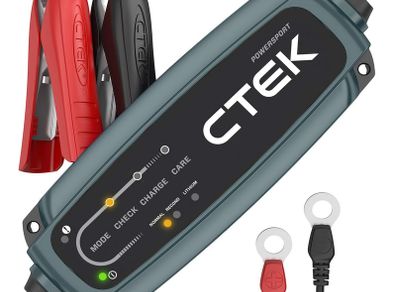 CTEK CT5 PowerSport Battery Charger for Motorcycle, Scooter, Quad, Jetski and Other Powersport Vehicles (Both 12V Lead Acid and Lithium Batteries)