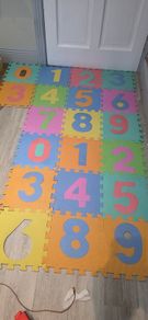 Giant interlocking mat with numbers
