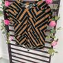 top Bnwt dark green & mustard top onesize Image 2
