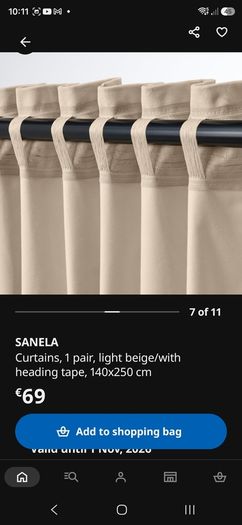 IKEA Sanela beige Curtains