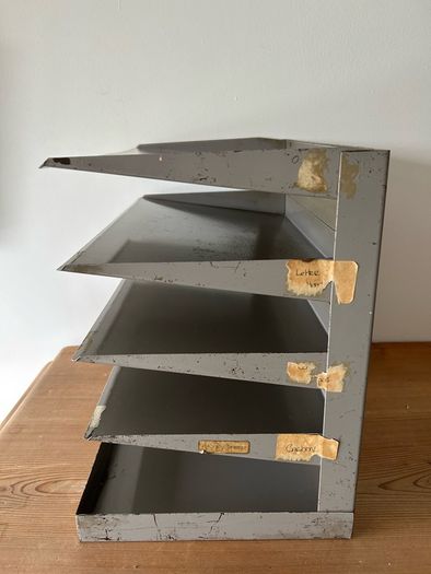 Vintage Industrial Filing Unit/ Organiser