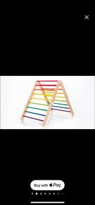 Wooden climbing frame
