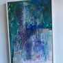 Large Original Abstract Painting Art Deco Influenced Style Painting of Style of Swan Peacock Contemporary Art 75x50cm Image 2