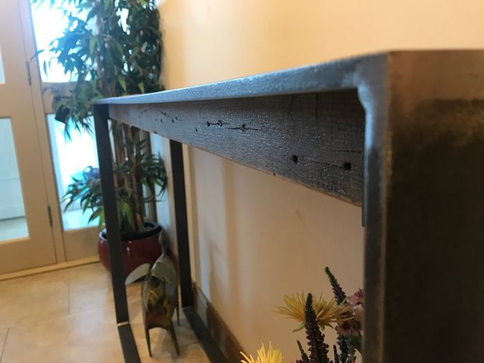 Handcrafted Console Table from reclaimed Timber and Steel