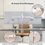 Dual Monitor Arm Desk Mount, Adjustable for 13/27 Inch  Screens, VESA 75x75/100x100, Full Motion Tilt, 360 Rotation, Height Adjustable, Max 10kg per Arm, Easy Install, White Image 10