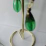 Art Deco Style Green Flora Bead Statement Necklace & Earrings Image 9