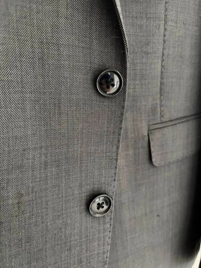Remus Uomo Slim Fit Grey Wool Rich Suit (36R / 32S)
