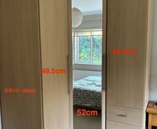 Price drop ###Solid Oak Corner Wardrobe Real Wood