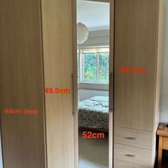 Price drop ###Solid Oak Corner Wardrobe Real Wood