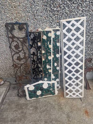 Cast iron bench back covers