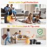 Electric Space Heater with Fan - 1500W Heaters Portable Small Room Heater Low Noise, Remote Control, Smart Timer, 3Heat Settings, Realtime Temperature Image 6