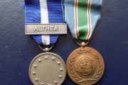 Pair of UN /Euro Medals. Issued to Irish soldiers.Full size.