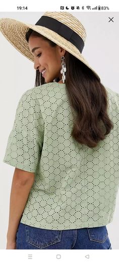 asos green top uk 6
