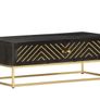 Retro black & gold coffee table Image 2