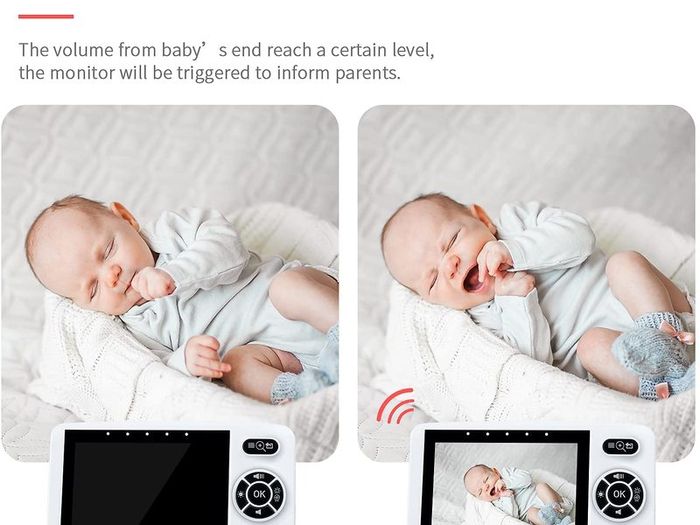 Baby Monitor with camera 3.5 inch HD Screen, Video Baby Monitor with Camera and Audio, Infrared Night Vision, Two Way Talk, VOX Mode, Temperature Monitor, Long Battery Life, Lullaby
