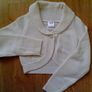 Light cream cardigan.  Age 7-8 Image 2