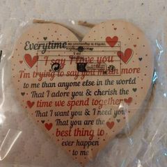Bnwt love wooden heart
