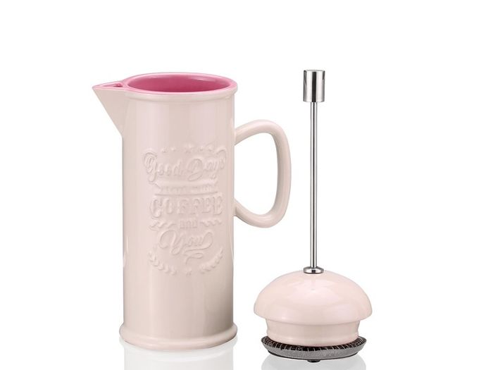 French Press Coffee Maker Porcelain 450ml Blue