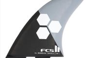 FCS II AM Twin +1 Al Merrick Trailer Stabiliser PG Performance Glass Surfboard Fins - Grey Charcoal