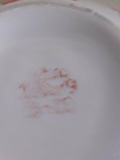 SET OF 3 BOWLES 2   Russian Gardner-style Ikat one red other one blue design Porcelain Tea Bowl AND ONE Vintage Uzbekistan red ikat soup bowl