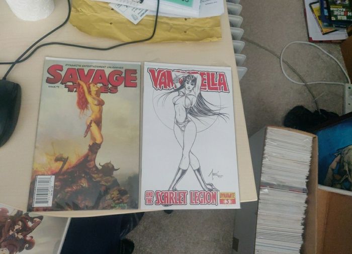 Red Sonja, Vampirella and bettie Page variants