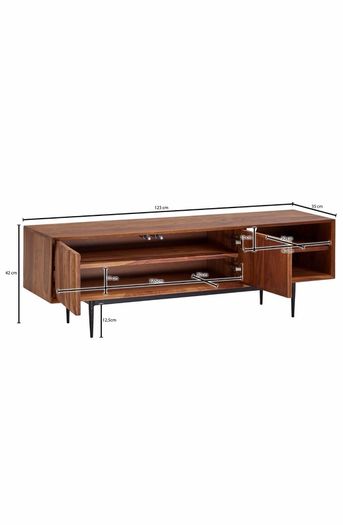 Elegant Sheesham TV Cabinet 123cm Wooden TV Stand.