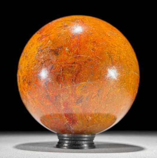 Sphere On Stand - Red Jasper
