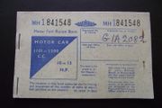 GB Vintage Motor Fuel Ration Book