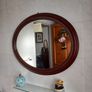 Wicker Wall Mirror and Mahogany colour wall mirror Image 4