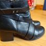 Clarks Black Leather Ankle Boots Size 7 Image 2