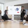 Double-Sided Magnetic Revolving Mobile Whiteboard, Aluminium Frame & Stand,W110xH75 (FREE POSTAGE) Image 2