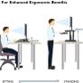 _Standing Desk Height Adjustable Sit / Stand Desk Converter with Deep Keyboard Tray Sit-to-Stand Desk for Laptop Image 3