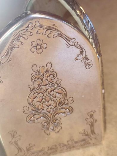 Small table photo frame in Italian silver from the 1950s, double frame for 2 photos, vintage portrait frame