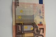 banknote 50 euro 2002 first issue , crispy note